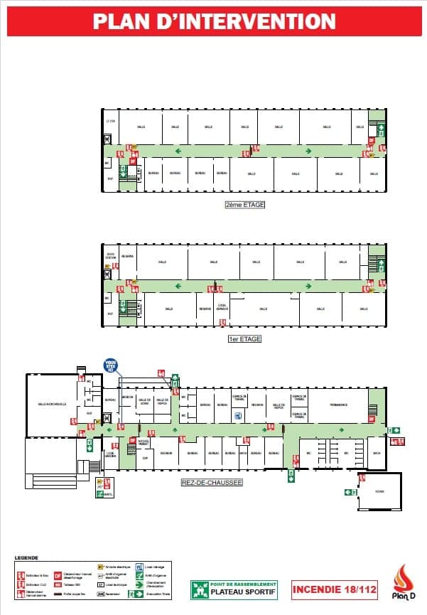 Plan d'intervention incendie