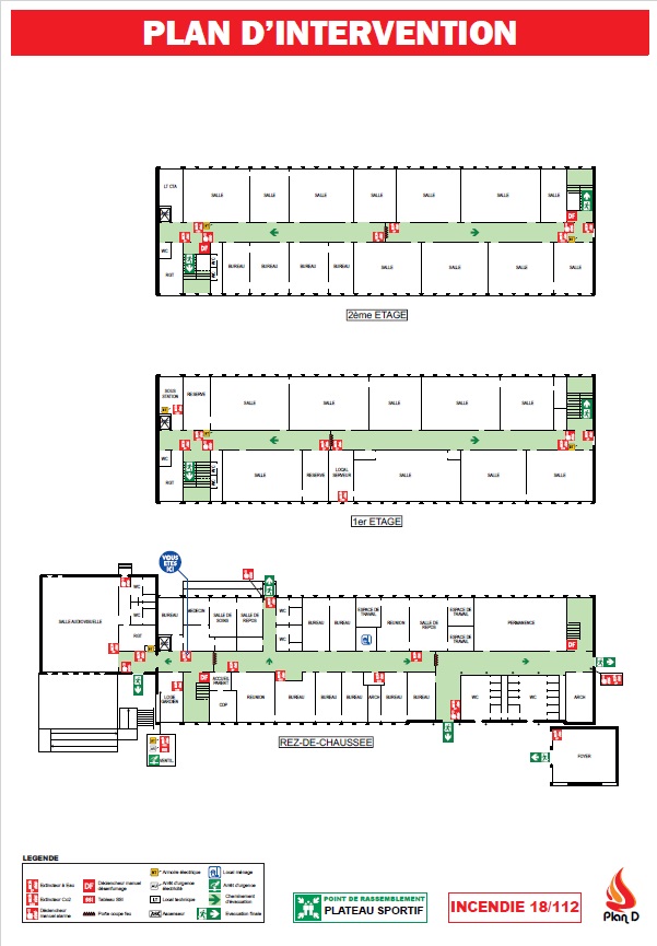 Plan d'intervention incendie